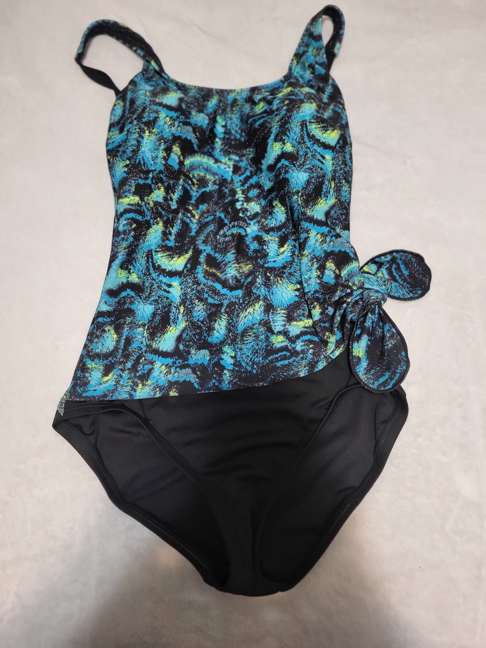 Gabar Aquafitness Side-Tie Blouson One-Piece Swimsuit - Size 8 (NWT/New)